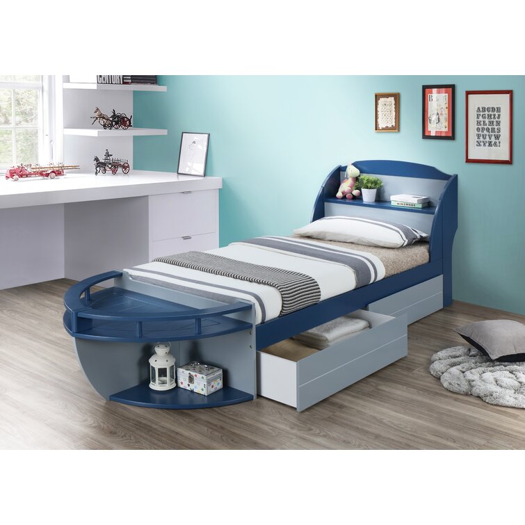 Kids twin outlet bed with drawers